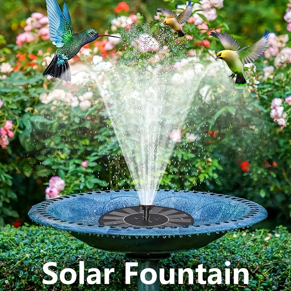 1pc solar floating fountain floating solar fountain garden water fountain pool pond decoration solar panel powered fountain for garden   pool fish tank aquarium and outdoor four anti collision strips