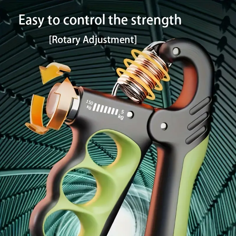 1pc mechanical counting grip strength trainer adjustable 5 150kg hand exercise for muscle training pp material blue green purple no power required fitness equipment for home gym use Product details 7