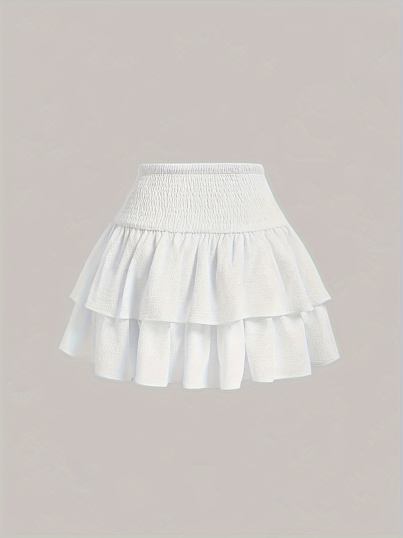 スカート HELPHELP Double Layer Bow Puffy Cake Skirt Harajuku Skirt Organza Fluffy Double-Layered Cake Skirt