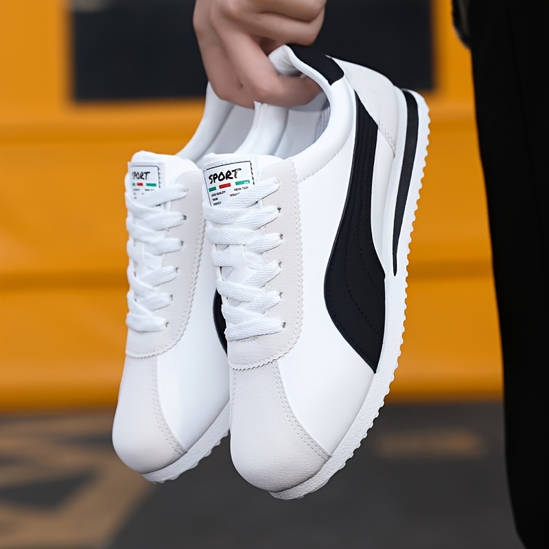 Baskets Vintage Homme Style Rétro Baskets, Chaussures Vintage Forrest Gump pour Homme, Chaussures de Loisirs Légères et Respirantes à Blocs de Couleur, Chaussures de Skate Basses Polyvalentes pour les Trajets Quotidiens et le Sport