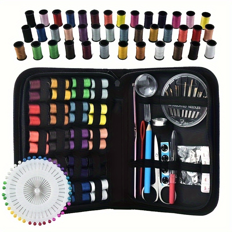 

Sewing Kit Basic, Needle And Thread Kit With Sewing Supplies And Accessories For Adults, Beginner, Home, Travel, Emergency Including Scissors, Measure Tape, Needle Threader And More