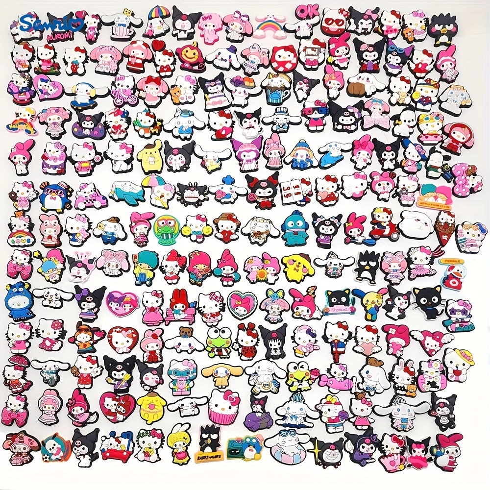 TEMU 35pcs Cute & Funny Shoe Charms Set - Unisex Cartoon Pvc Decorations For Footwear & Bags - Perfect Birthday Gift