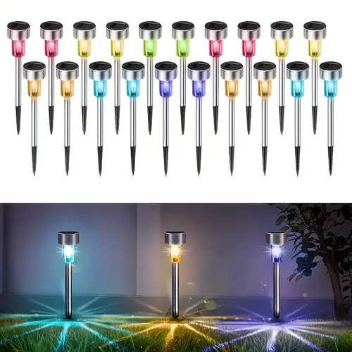 10pcs 20pcs outdoor solar landscape lawn lights outdoor lights solar garden lights suitable for passage terrace yard lawn sidewalk deck and driveway suitable for christmas halloween party bbq