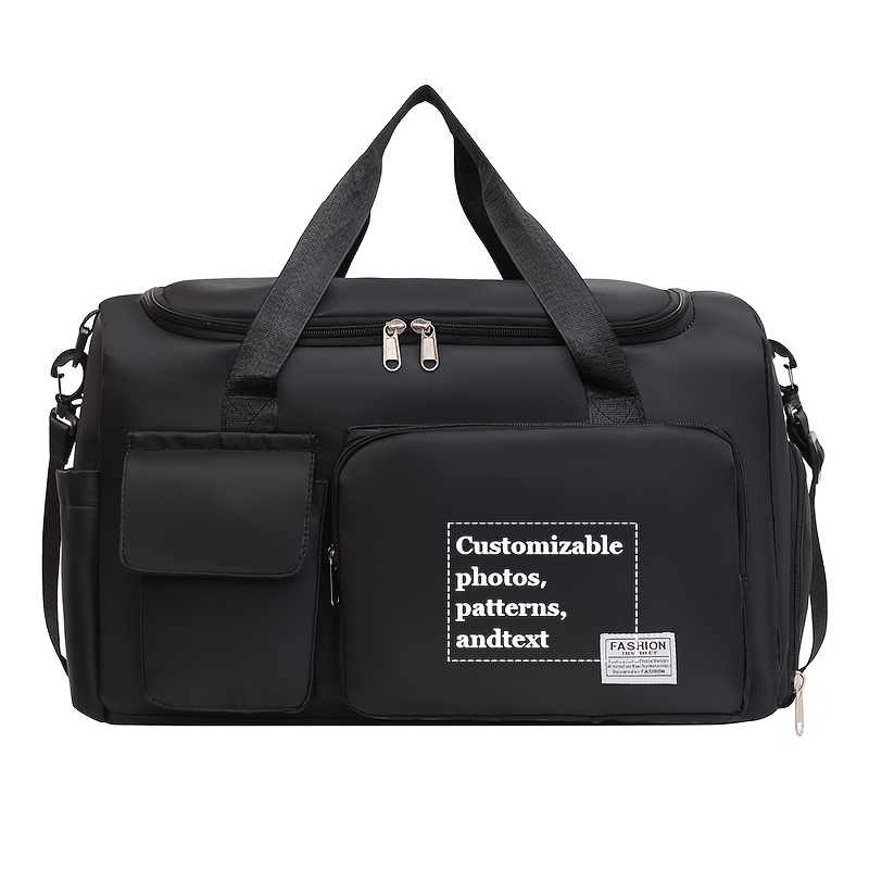 TEMU Personalized Large Capacity Travel Gym Bag With Shoe Compartment And Wet-dry Separation Design - Durable Nylon Sports Backpack For Women/men,
