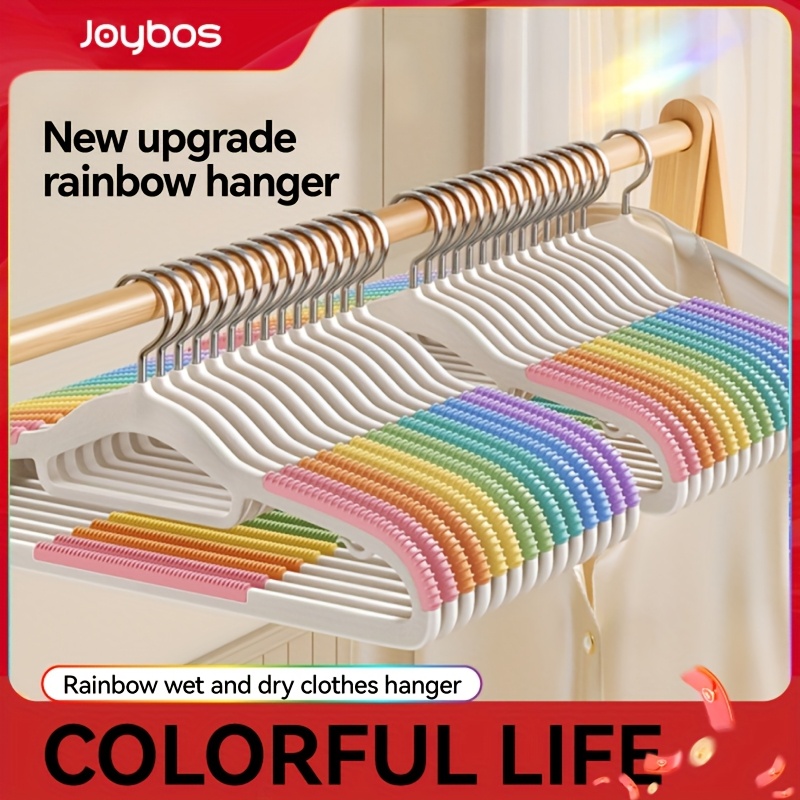35 14 7pcs heavy duty plastic clothes hangers with shoulder protection non slip thick construction multi functional hangers for wet dry clothes