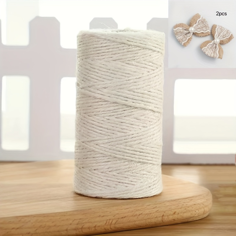 10000 cm jute vrv, 0,2 cm debela, naravna večbarvna rumena juta +7,5 cm pentlja (2 kosa), ročno izdelana DIY pletilna oprema za dekoracijo,