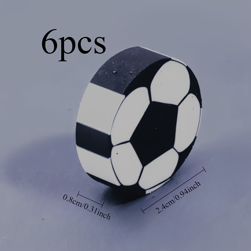 Image of 6 Football-shaped Erasers, Writing Tools, Office And School Supplies, The Perfect Back-to-school Gift