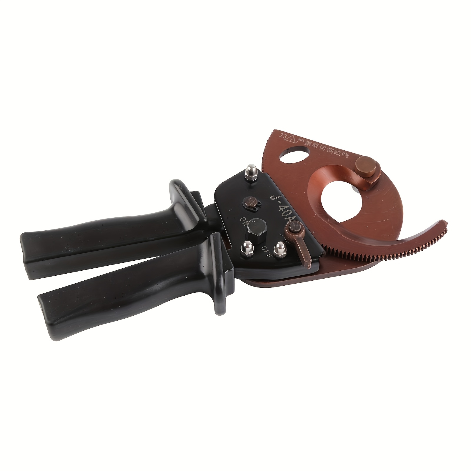 j40a 300mm ratchet   steel cable scissors heavy duty manual cutting tool with ergonomic black handle   cutting industrial cutting tool ergonomic handle reliable   cutting tool details 5