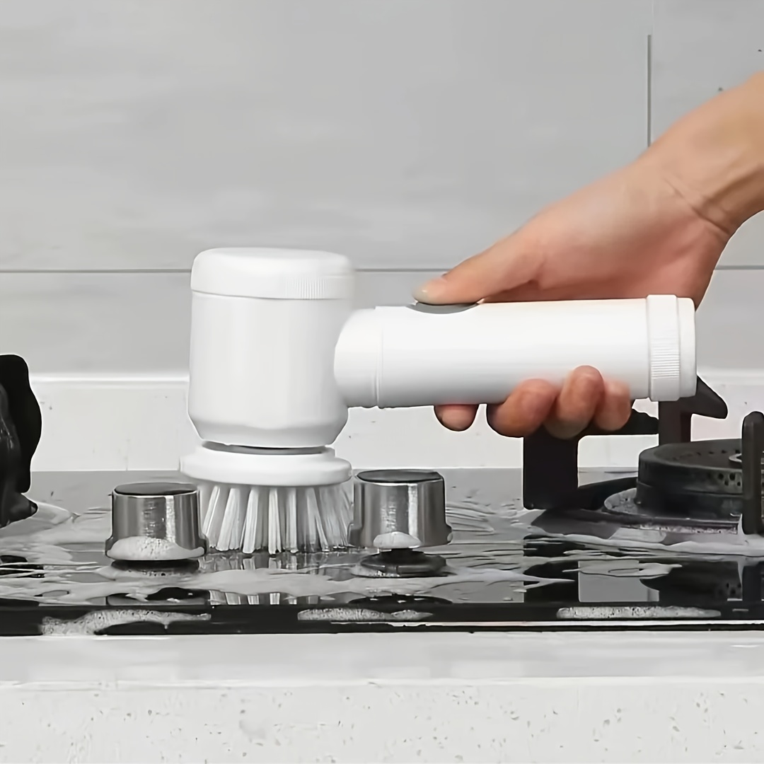 electric pot brush for household kitchen handheld fully automatic pot dish and plate scrubbing powerful in removing scale and grease non stick to oil multi functional cleaning brush Product details 2