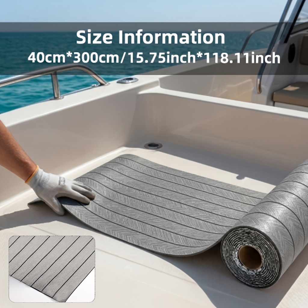 TEMU Revêtement de sol en mousse pour ponts , installation facile et souci pour une couverture complète du bateau. La surface XPE haute présente une