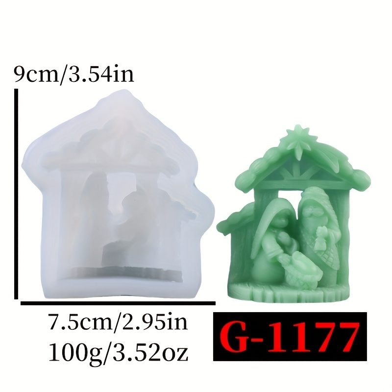 TEMU A Single Piece, A Family Holding A Baby Candle Mold Home Decoration Aromatherapy Candle Gypsum Cement Silicone Mold In