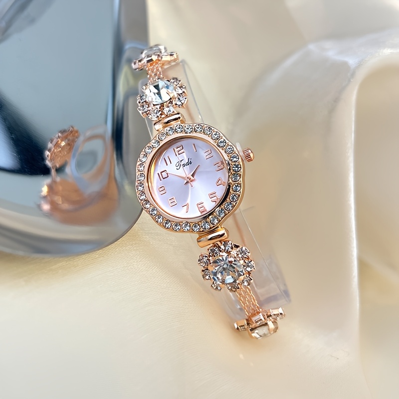 elegant adjustable womens quartz watch purple - Temu display picture 1