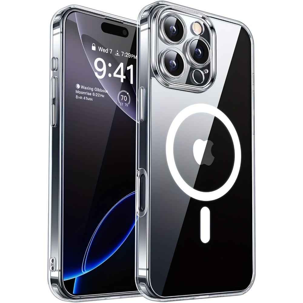 Husă Magnetică Mată Transparentă de Înaltă Calitate pentru Modelele for iphone 17, 16, 15, 14, 13 Pro, 12, 11 Max Plus și Compatibilă cu Încărcare Wireless, Husă Magnetică Telefon, Husă Magsafe Telefon, Husă Telefon