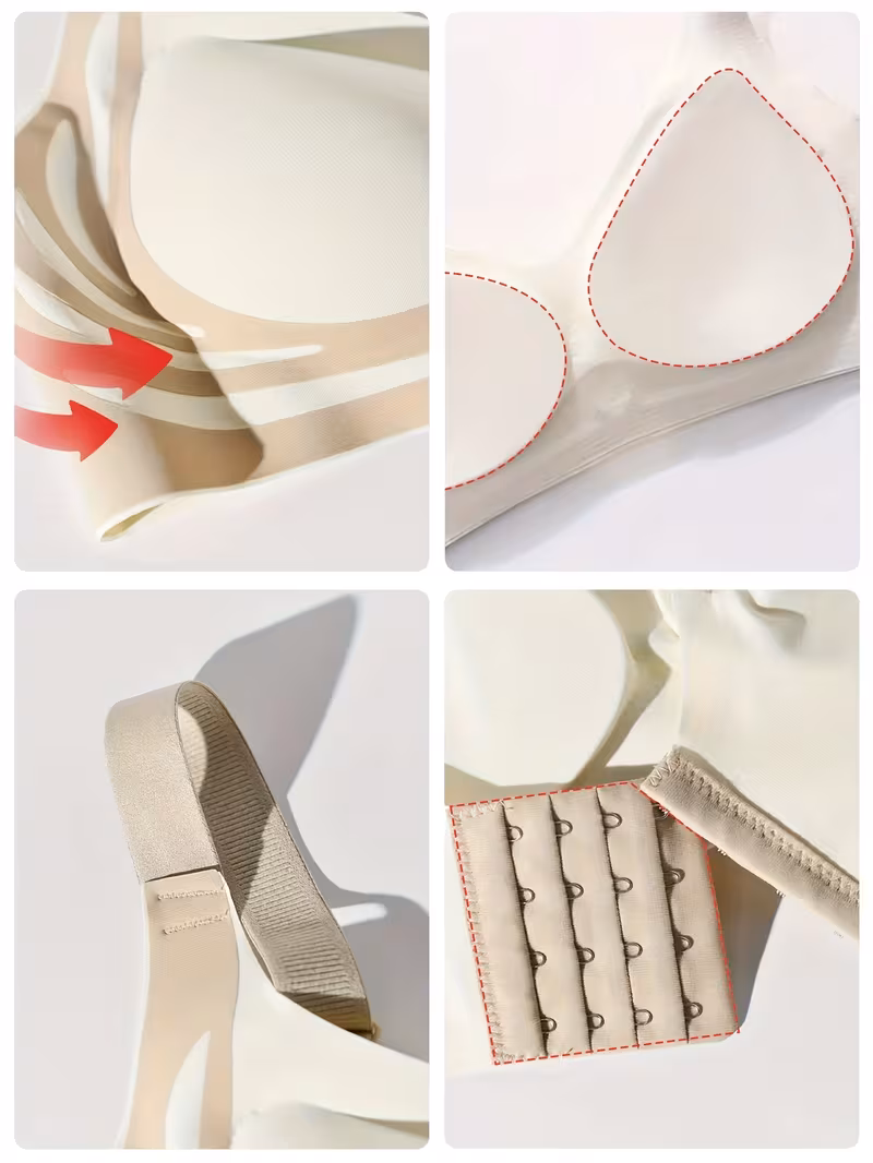 conjunto de 4 sujetadores deportivos con espalda y diseño agrupado 6