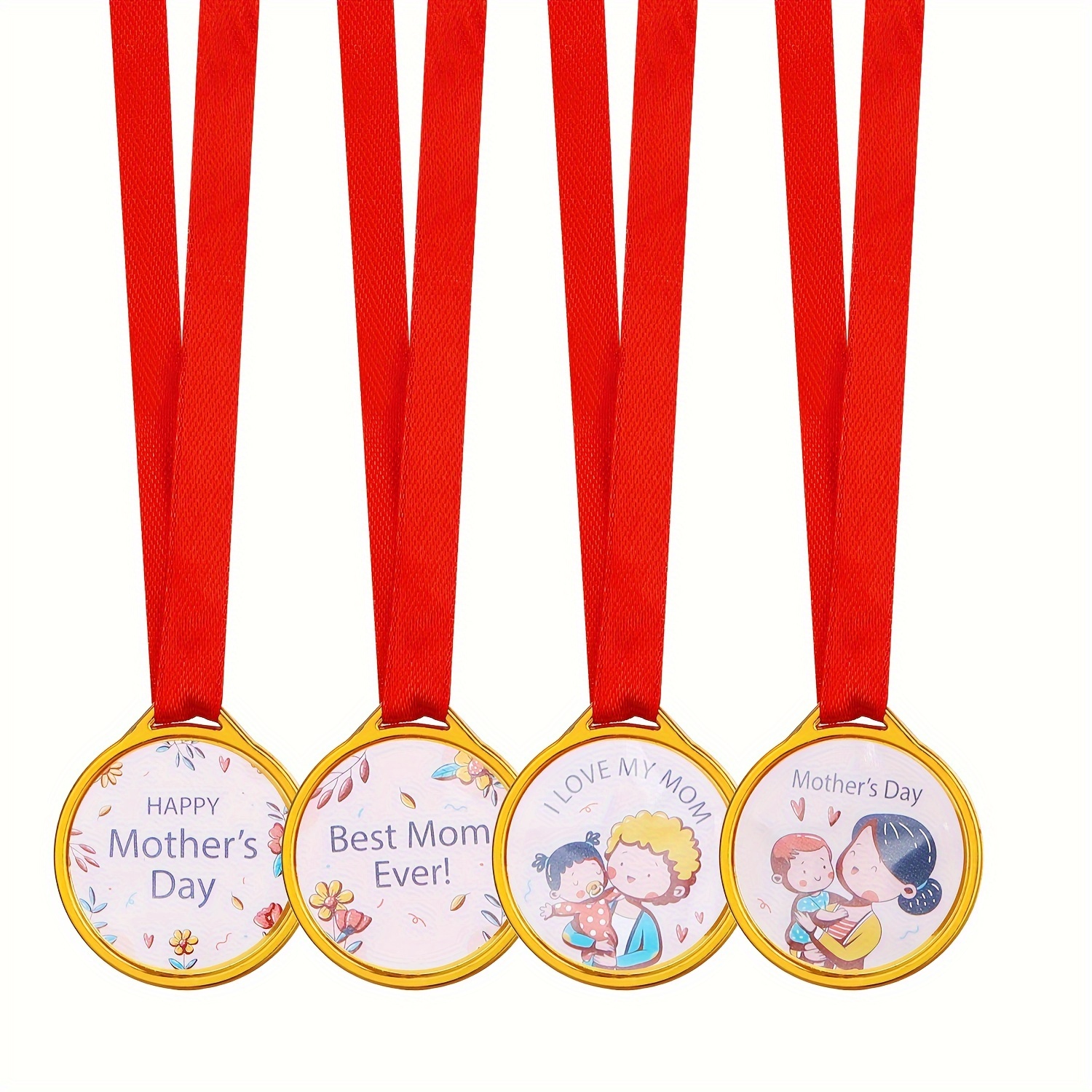 

12pcs Mother's Day Gift, Medal Toys, Mother's Day Gifts For Mothers, Necklaces
