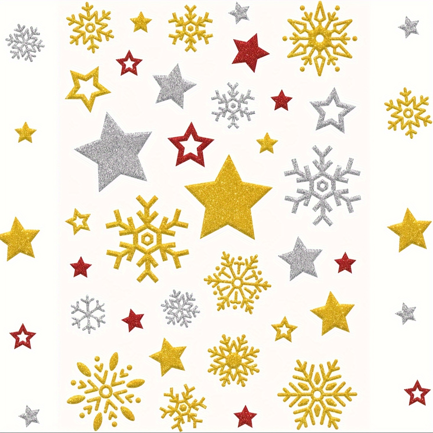 

Sparkling Christmas Sticker Set - 10 Sheets Assorted Star And Self-adhesive Labels For Diy Crafts, Gift Wrapping And Decoration - Multi-use, Seasonal Decor Without Electricity, Featherless