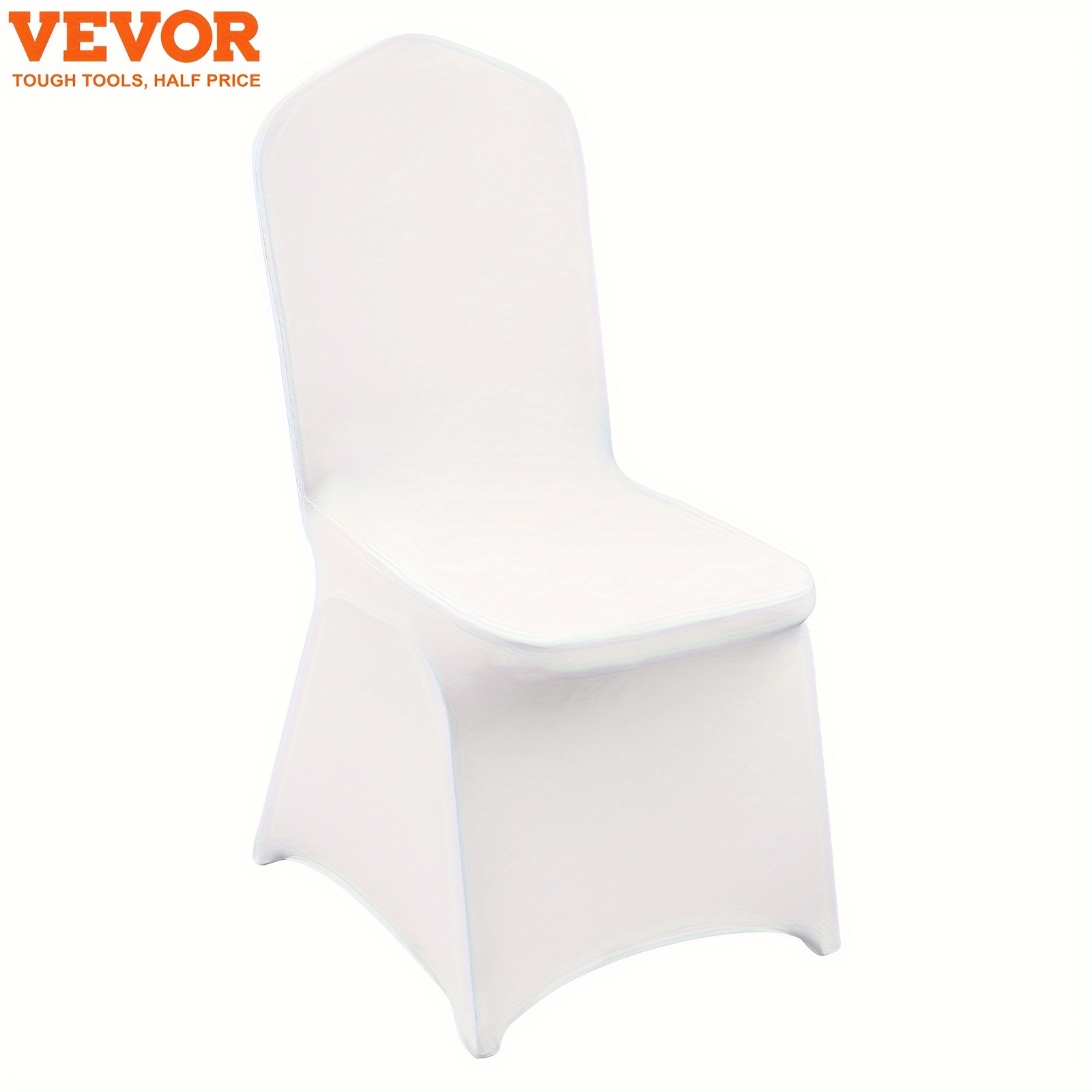

Vevor 150 Pcs White Chair Covers Polyester Spandex Chair Cover Stretch Slipcovers For Wedding Party Dining Banquet Flat-front Chair Cover