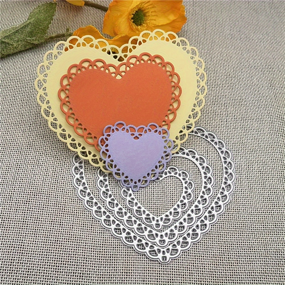 

-shaped Hollow Lace Golden Cutting Die Stamp Die-cut Embossing Card Making Template Frame