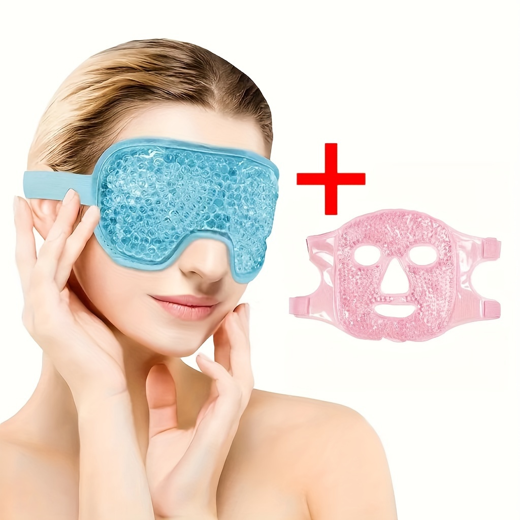 

Cooling Gel And Eye Masks Set – 1pc/2pcs Reusable Gel Masks For Soothing Puffiness, Unscented, No Or Batteries Needed, For Relaxation And – And Eye Cooling For Spa And Use