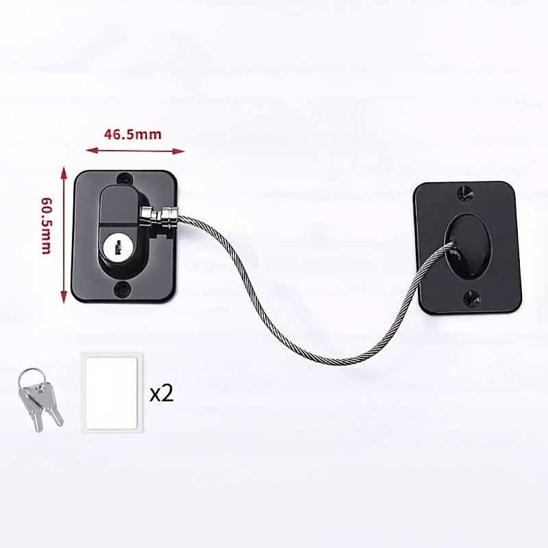 TEMU Heavy-duty No-drill Safety Lock, Thickened Wire Anti-misopening, Preventing Pet , Suitable For Refrigerators, Toilets, Drawers, And Appliance