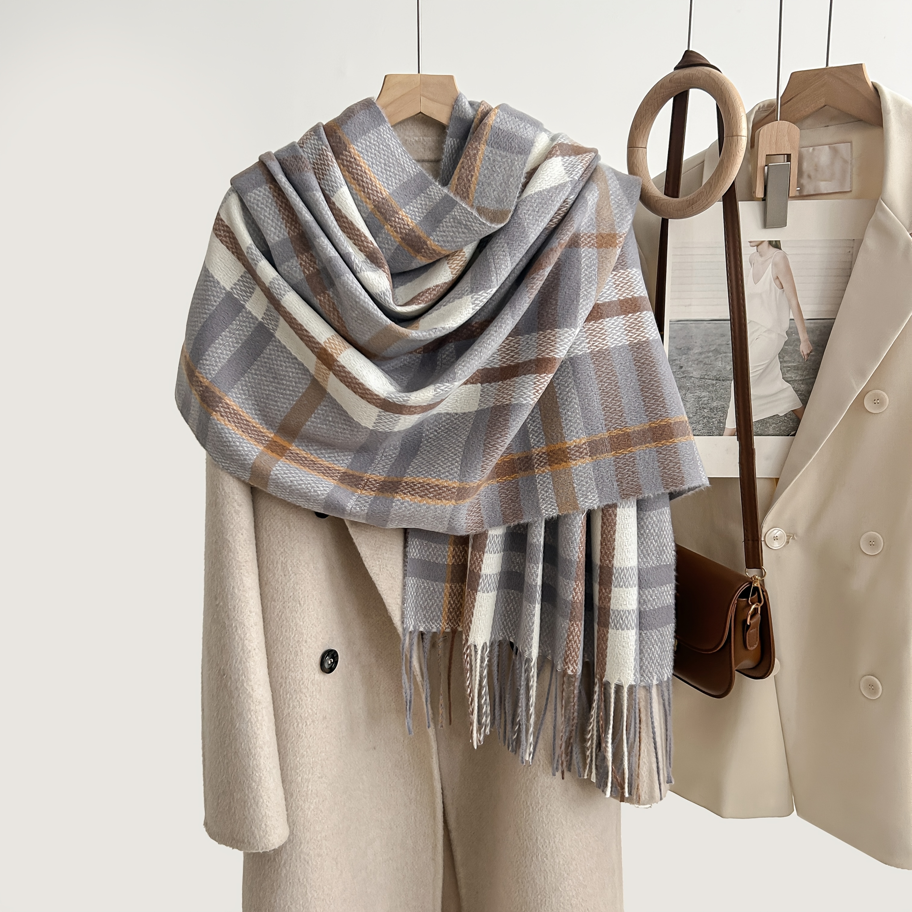 

Cozy Scarf For Women - Vintage-inspired, Cashmere, Warm & Windproof Shawl For Autumn/winter