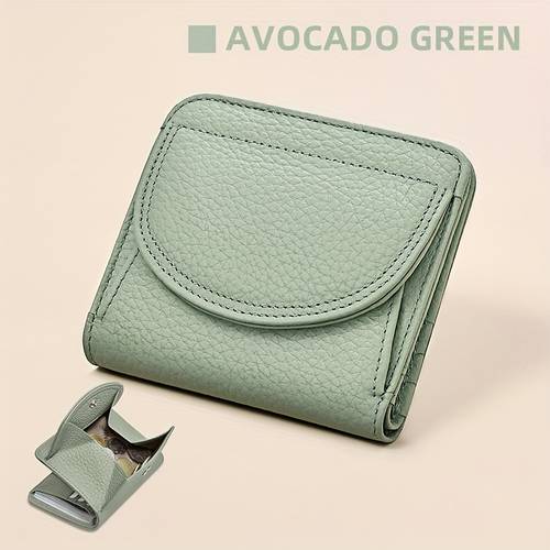 womens genuine leather mini wallet set with 6 card holders and 1 coin purse vintage style with snap closure polyester lining large bill slot ideal gift for her coin purse set vintage style wallet genuine leather wallet