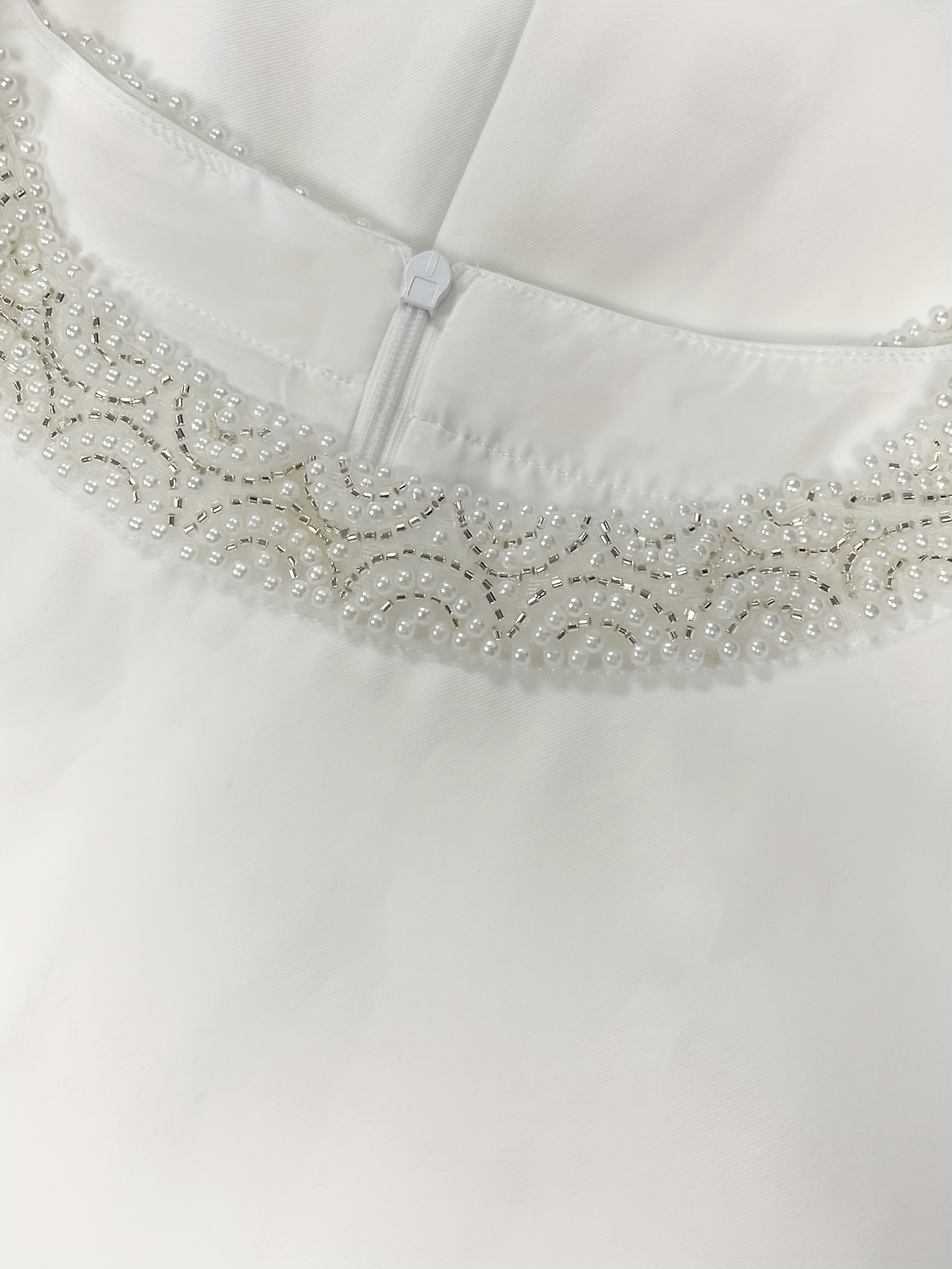elegant french inspired solid color dress   luxurious and exquisite with lace details suitable for formal occasions milky 4