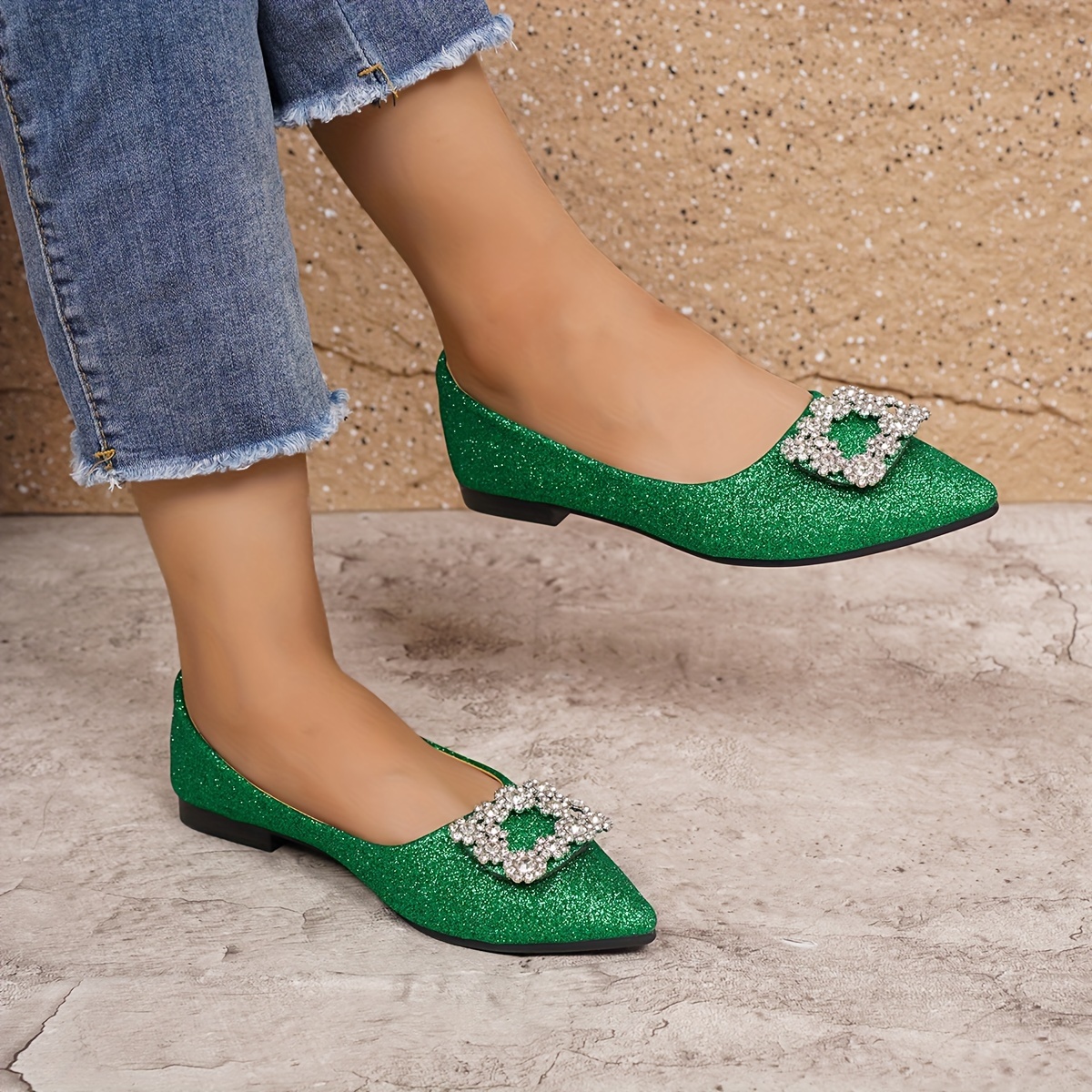 green sequin dress shoes Ruched V-Neck Cami Dress – Charming Charlie main image 1