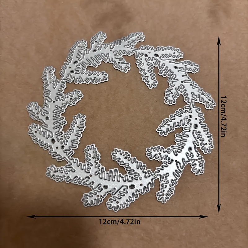 TEMU 1pc Of Christmas Holly Greeting Card Cutting Die, Holly Leaf Embossing Die For Cards, Suitable For Holiday Decorations, Scrapbooking, Paper
