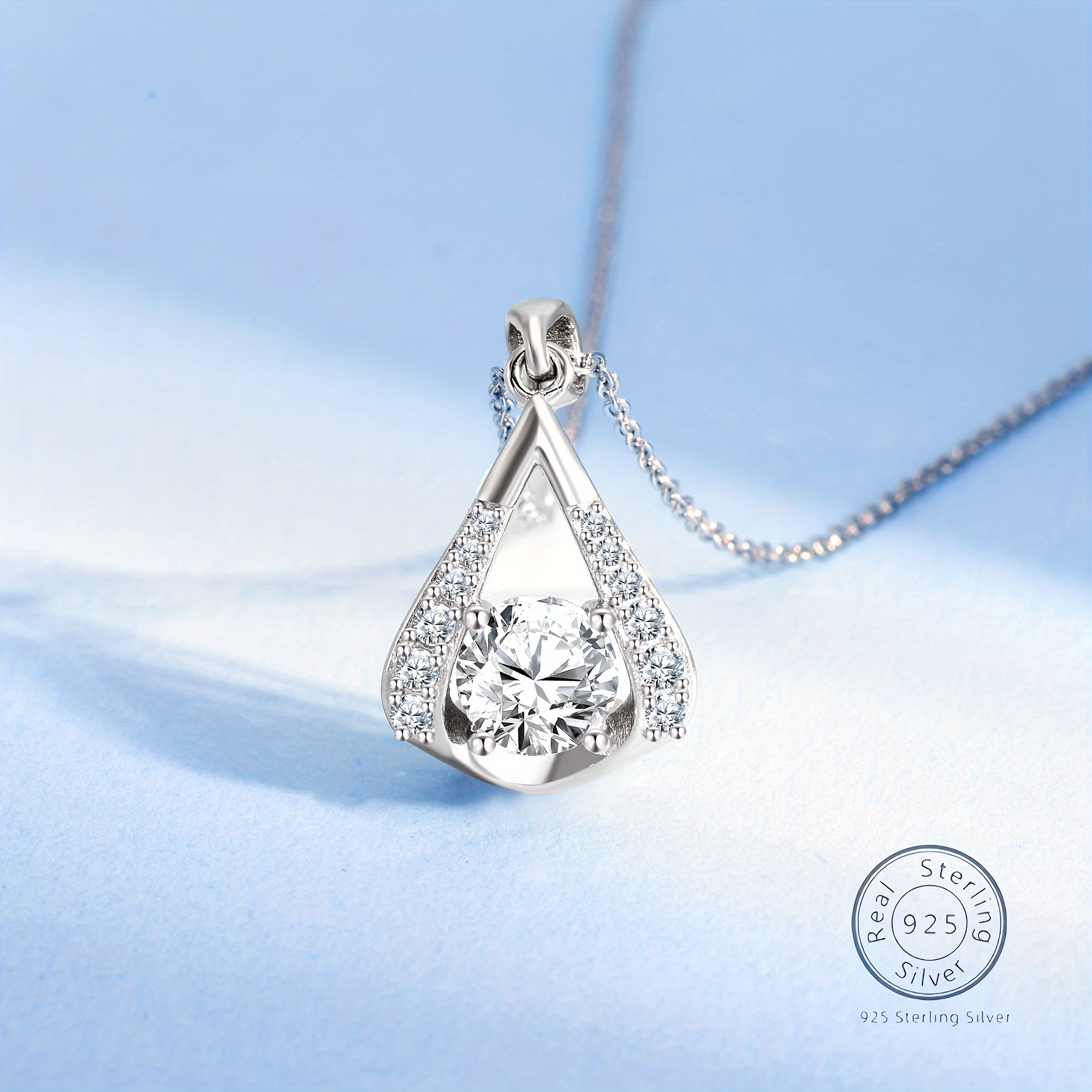 Moissanite Row 0.2*10 S925 Sterling Silver Necklace Pendant - Temu New ...