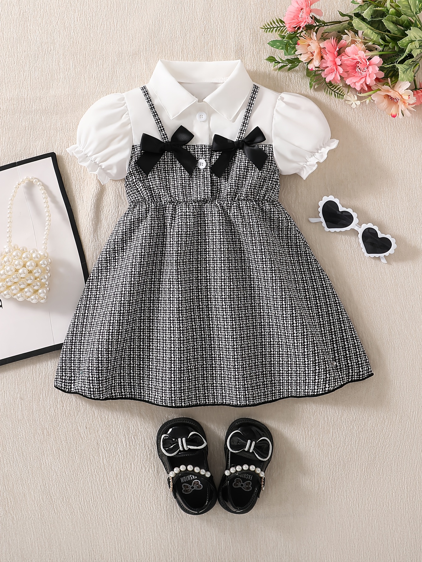 black baby dress Baby Girl Black Shimmery Princess Party Dress main image 0