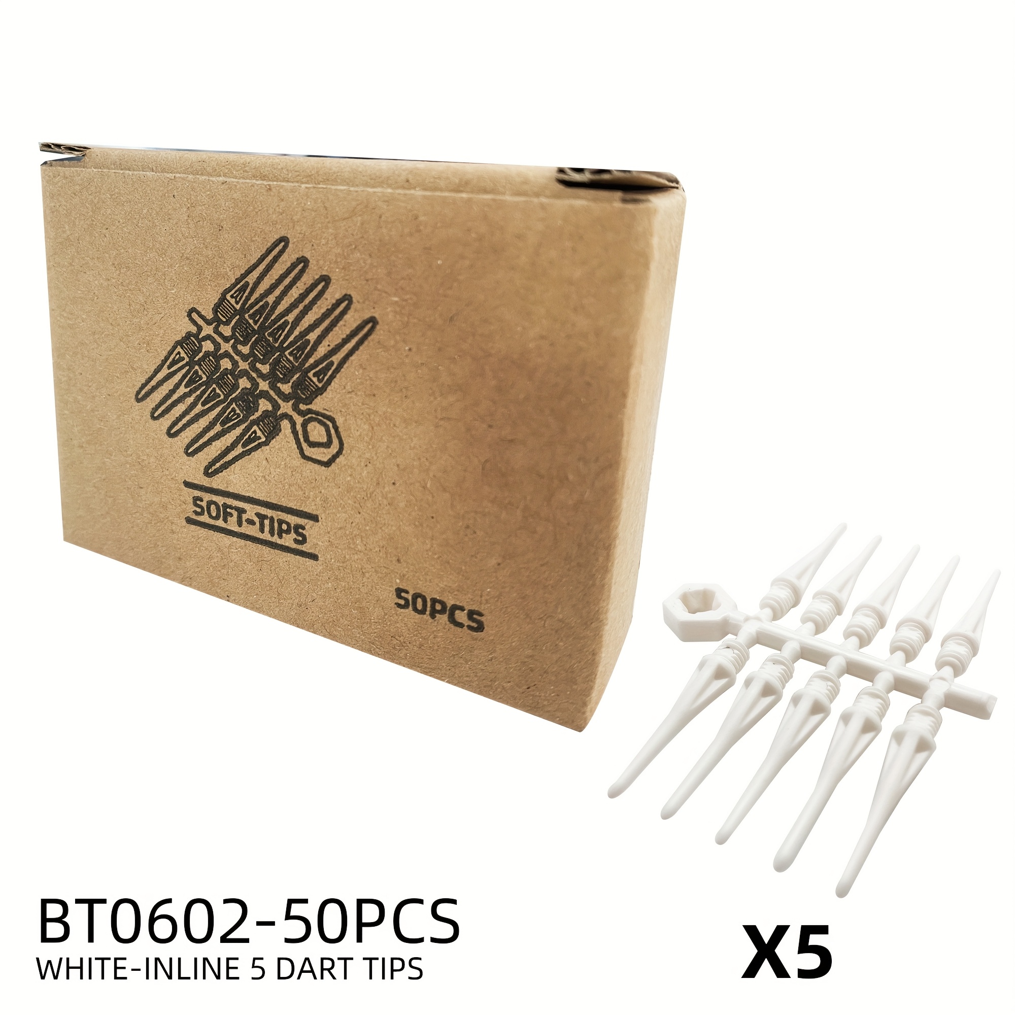Dart Soft Multicolor Linked Tips 2ba Thread Modified Pp Plastic Material Durable And Portable Exquisite Paper Box Dart Additions