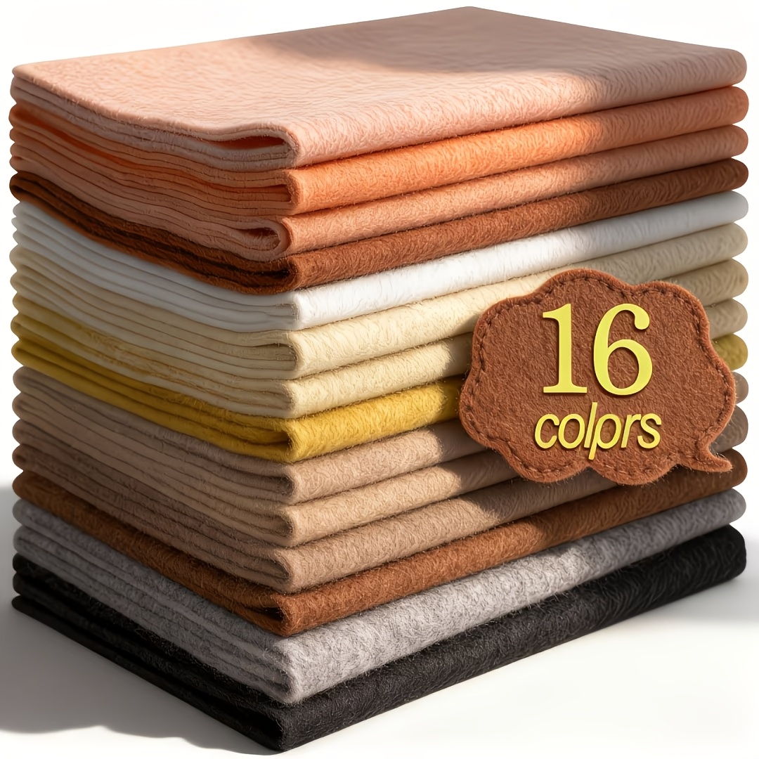 TEMU Confezione da 16 pezzi di fogli di pretagliati da 8 pollici x 35 pollici - Confezione multicolore, adatta per l'artigianato. Tessuto di