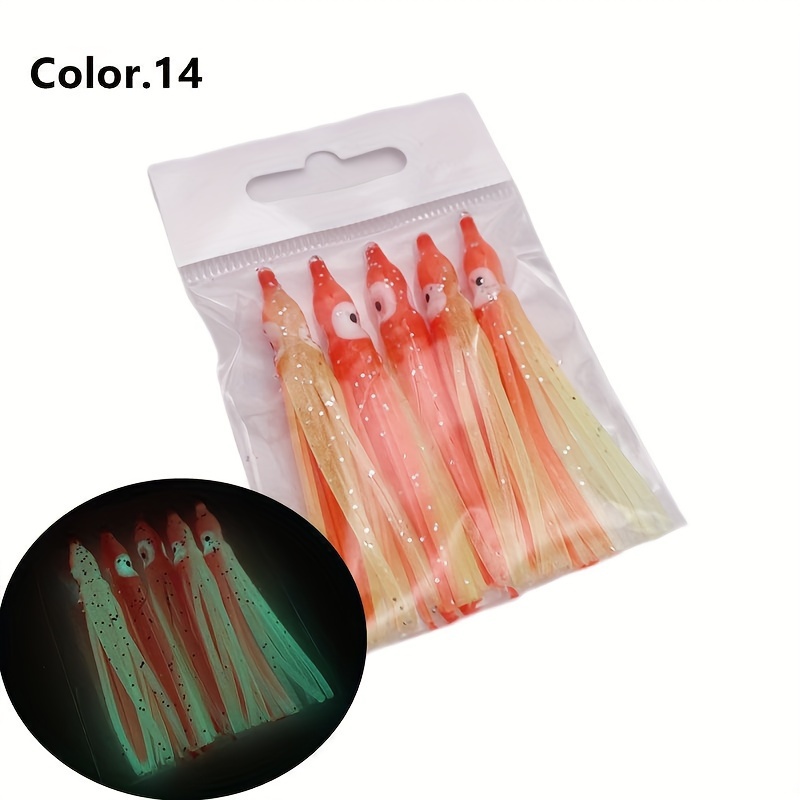 Bionic Squid Lure Luminous Soft Bait Metal Jig Skirt Tail - Temu Canada