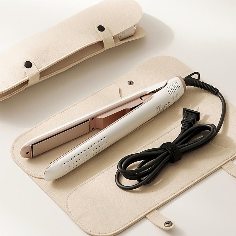 TEMU de almacenamiento resistente al para rizador, bolsa de almacenamiento portátil para alisador, -escaldaduras de viaje para herramientas de