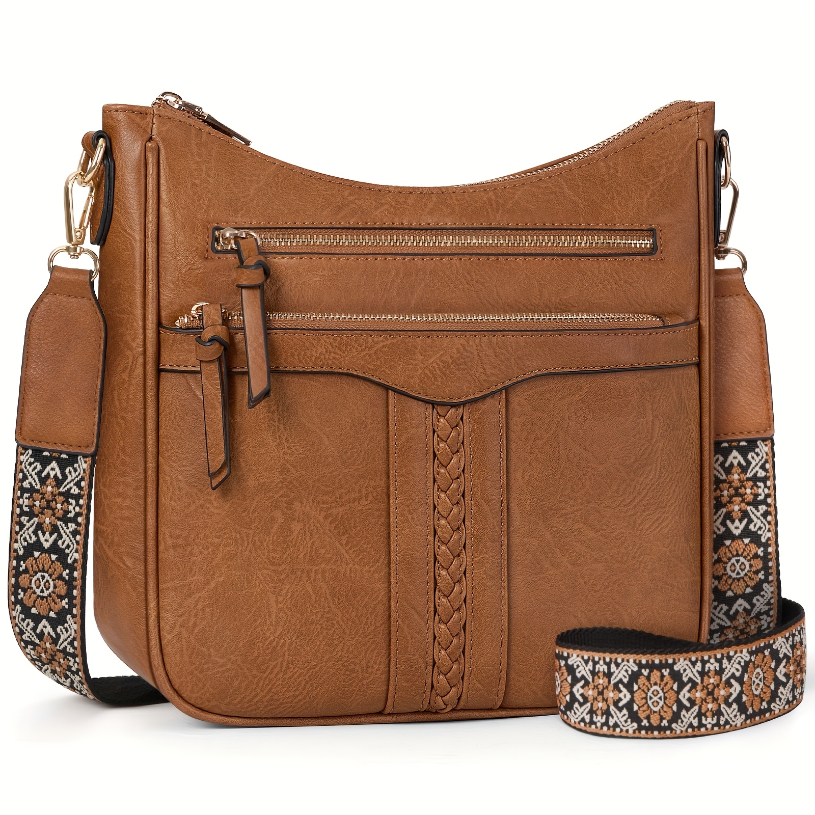 Rainsmore Women's Crossbody Bag Made Of Faux Leather, A Medium-sized Shoulder Bag Featuring A Wide Adjustable And Removable Strap