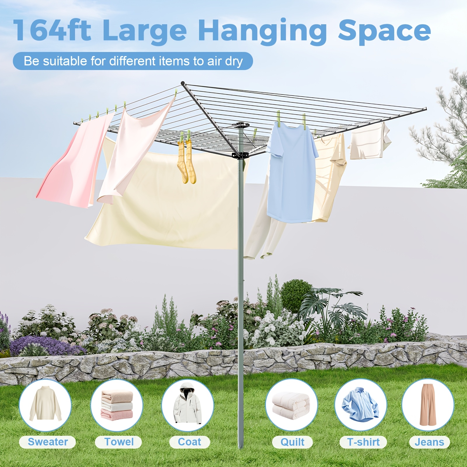 clothes lines sold on Temu United States