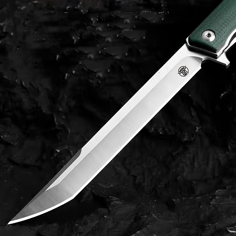 

1pc D2 Folding Pen Knife High Hardness Sharp G10 Handle, Bearing Quick Open Outdoor Camping Portable Fruit Knife