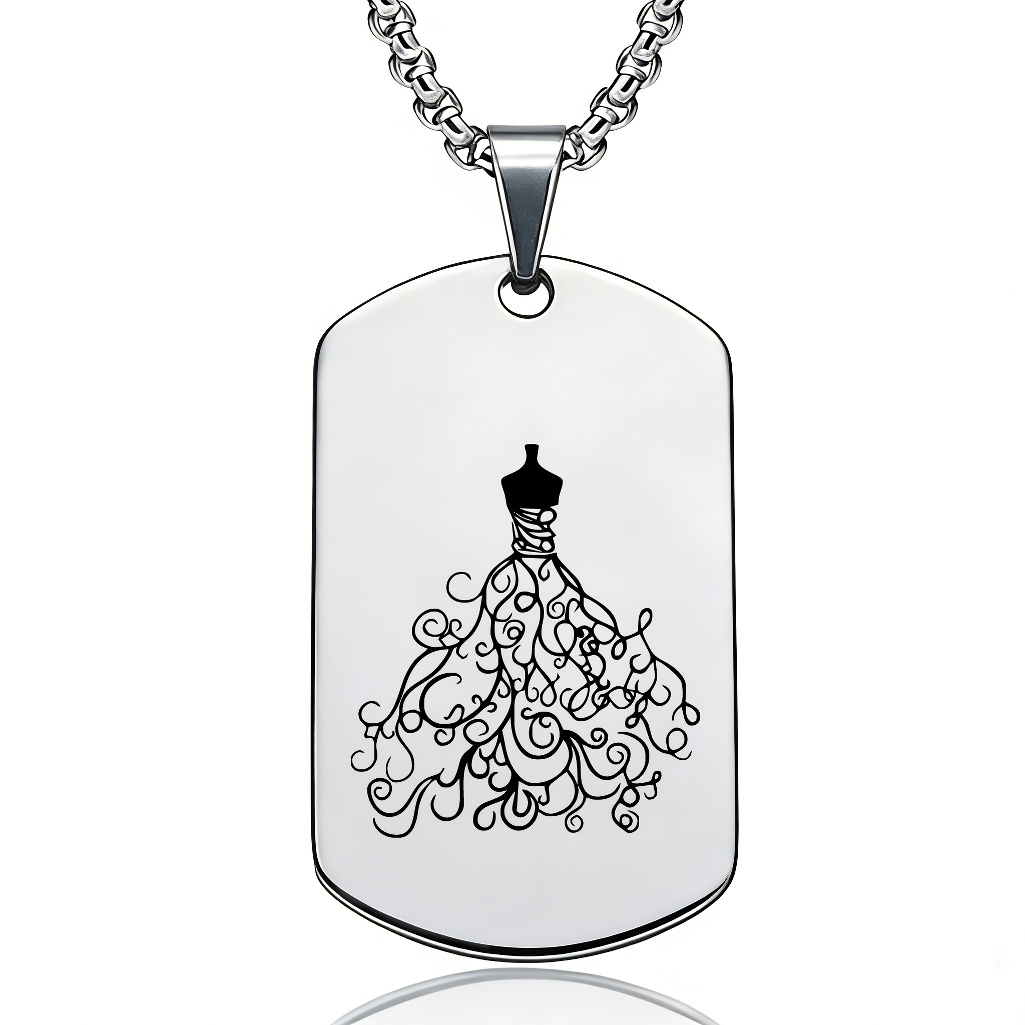 Unisex Retro Curly Grass Pattern Elegant Necklace
