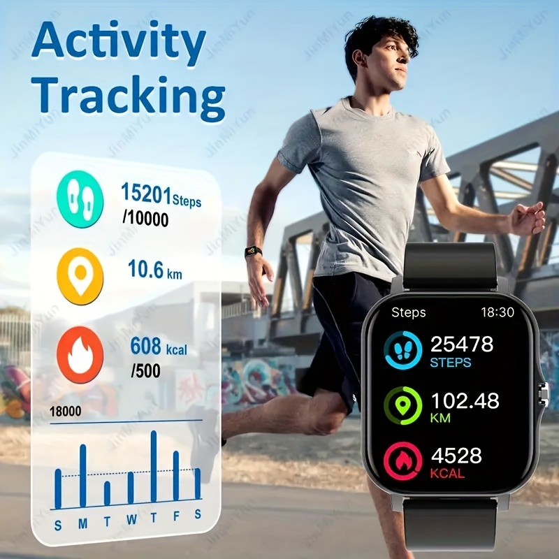 smart watch full   support text messages and calls     sports   pedometer   details 8