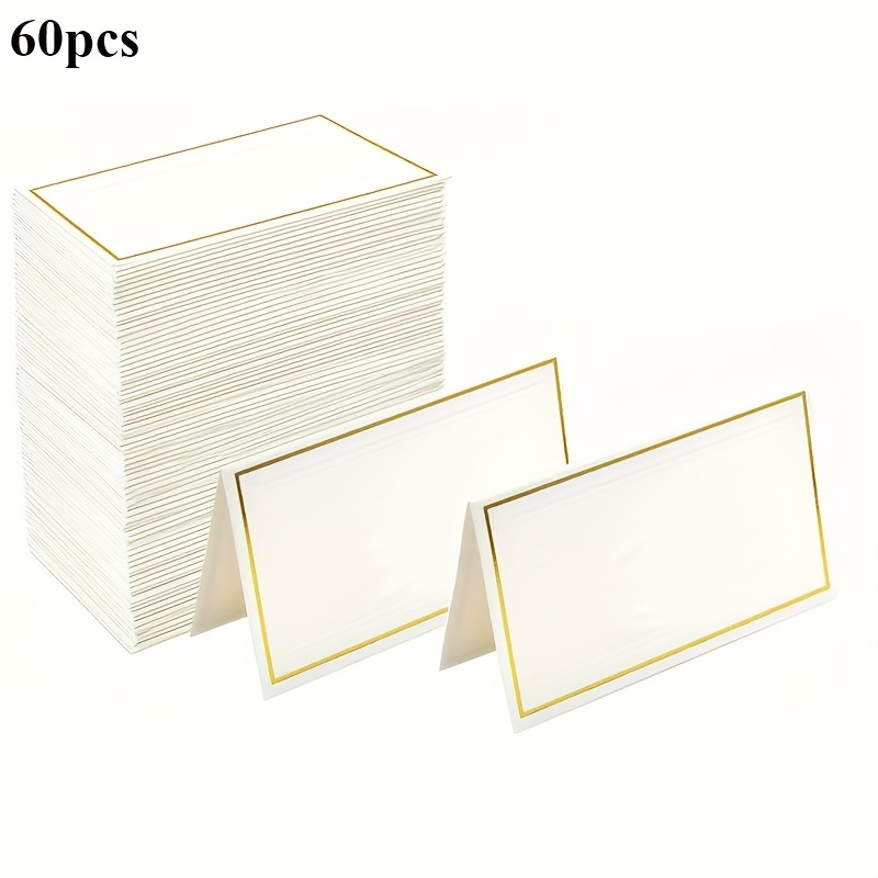 Image of 15/22/32/42/52/60/80/140 Pcs Simple And Elegant Style Table Cards, Made From , Written On And With Text And Patterns. Suitable For Christmas, Thanksgiving, Communion, Birthdays, Weddings, And Holiday