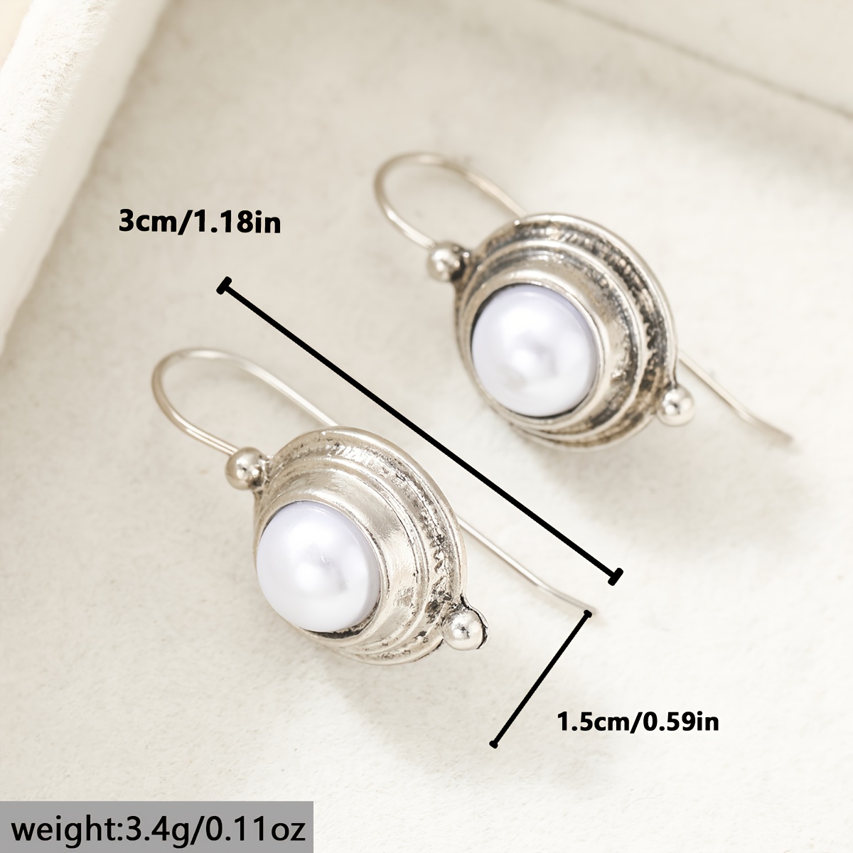 Women's Bohemian Ethnic Distressed Raw Stone Pendant Earrings