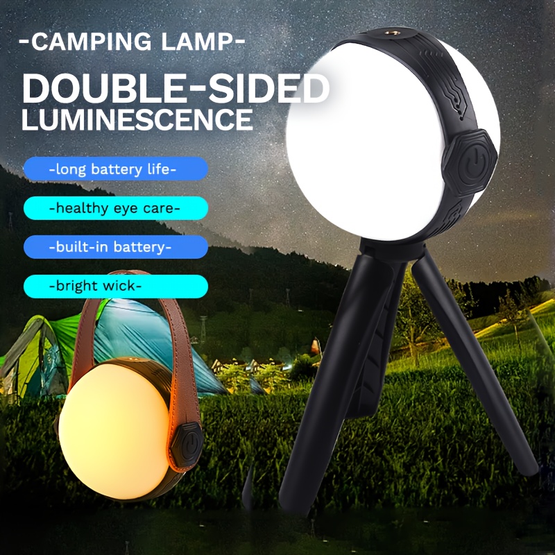 Camping Lantern Waterproof Led Outdoor Camping Lights Battery Powered Tent  Light 3 Modes For Power Cuts Emergency Camping Fishing Hiking Automobile(2