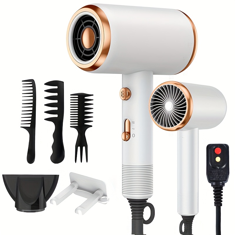 Ionic Hair Dryer with Diffuser, 2 Speeds, 3 & Cooling Buttons, for Straight & Curly Hair, 1600W, US Plug, Brushed Motor, Ideal for Home, Travel & Salon Use, Portable Electric Hair Drye 6 Ionic Hair Dryer with Diffuser, 2 Speeds, 3 & Cooling Buttons, for Straight & Curly Hair, 1600W, US Plug, Brushed Motor, Ideal for Home, Travel & Salon Use, Portable Electric Hair Drye - Image 6