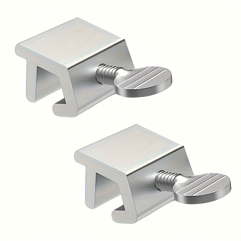 TEMU 2pcs Set - Adjustable Aluminum Alloy Sliding Window Locks With Keys, For Home - Horizontal Glass Window Locks
