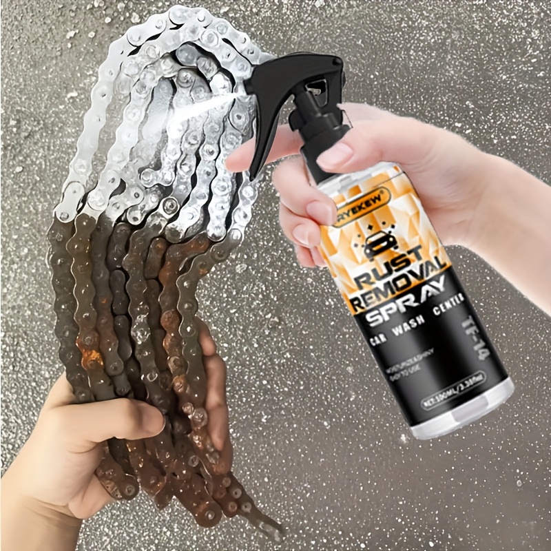 Powerful Metal Rust Remover Spray for Chrome, Iron, Alloy, and Steel Surfaces – Safe on Plastic and Rubber, Ideal for Automotive and Househo