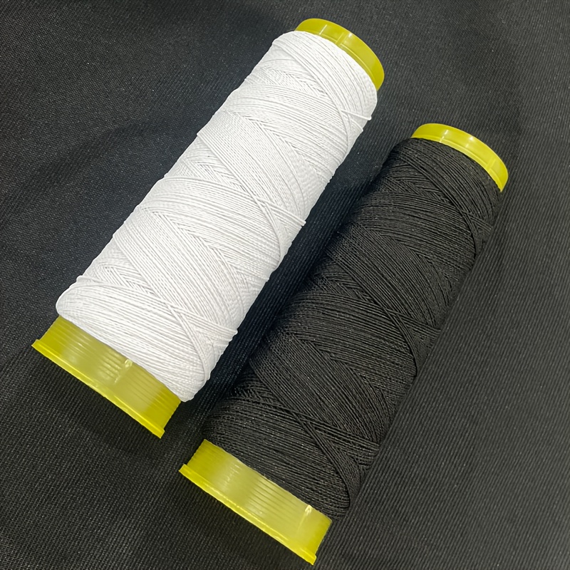 E-shop 2 Rollen, 0,5 mm elastischer Faden, Gummiband-Rock, plissiertes elastisches Seil, Nähmaschinen-Saumgummi 3937 Zoll, eine Rolle ultrafeines