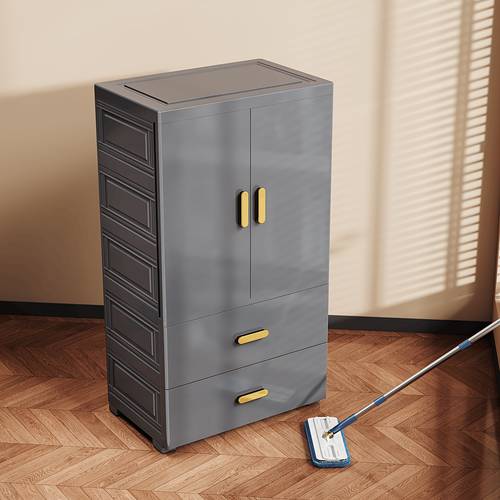 item picture a entryway storage unit that stacked featuring a lid wheels and doors this multi tiered foldable plastic cabinet is ideal for organizing wardrobes and storing clothing in functioning as storage solution