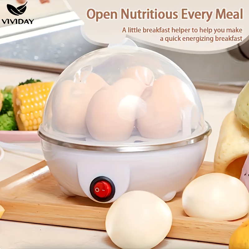 

1pc Easy-to-use Automatic Egg Cooker With Auto Shut-off - Multifunctional, Food-grade Stainless Steel & Pp, 110v-130v Us Plug, No Batteries Required - Quick & Healthy Breakfasts, Cooker