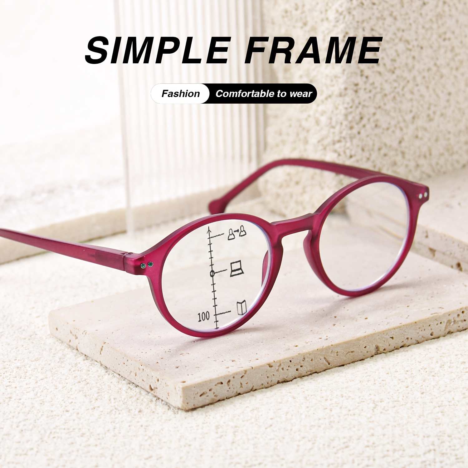 Lightweight Round-Frame Macaron-Colored Reading Glasses